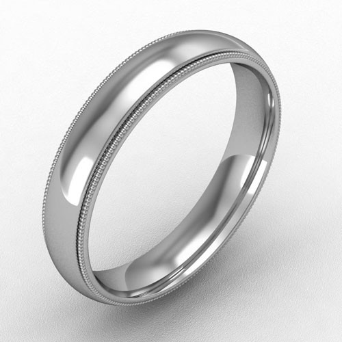 4MM COURT MILL GRAIN EDGE WEDDING RING