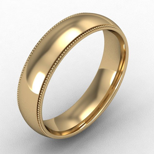 5MM COURT MILL GRAIN EDGE WEDDING RING