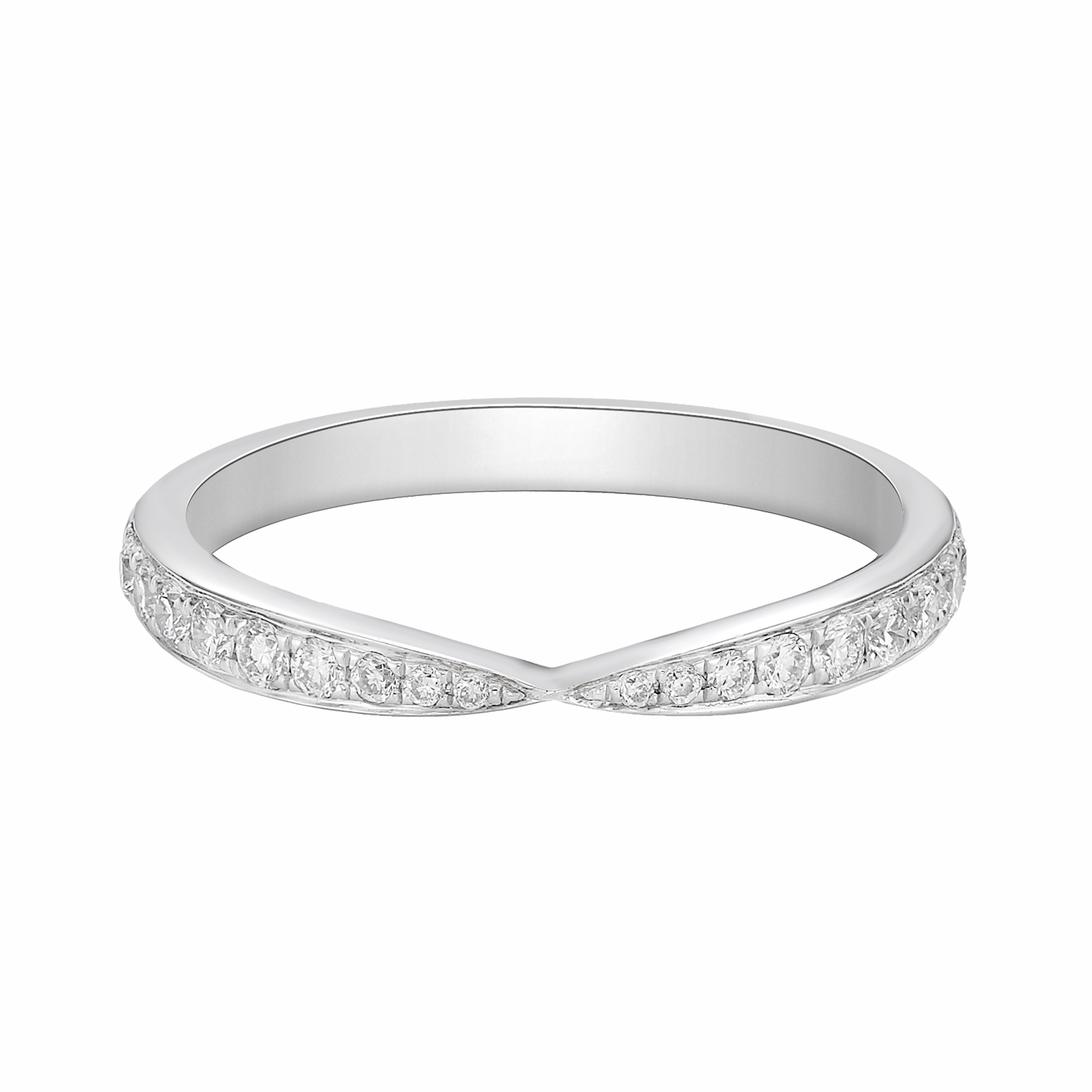 PINCHED GRAIN SET DIAMOND WEDDING ETERNITY RING