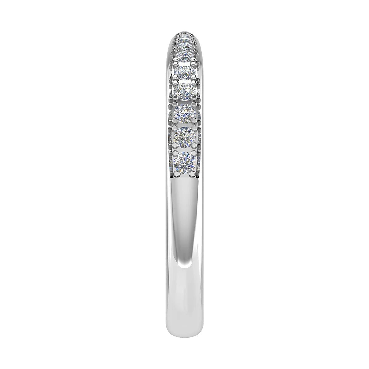 PINCHED GRAIN SET DIAMOND WEDDING ETERNITY RING