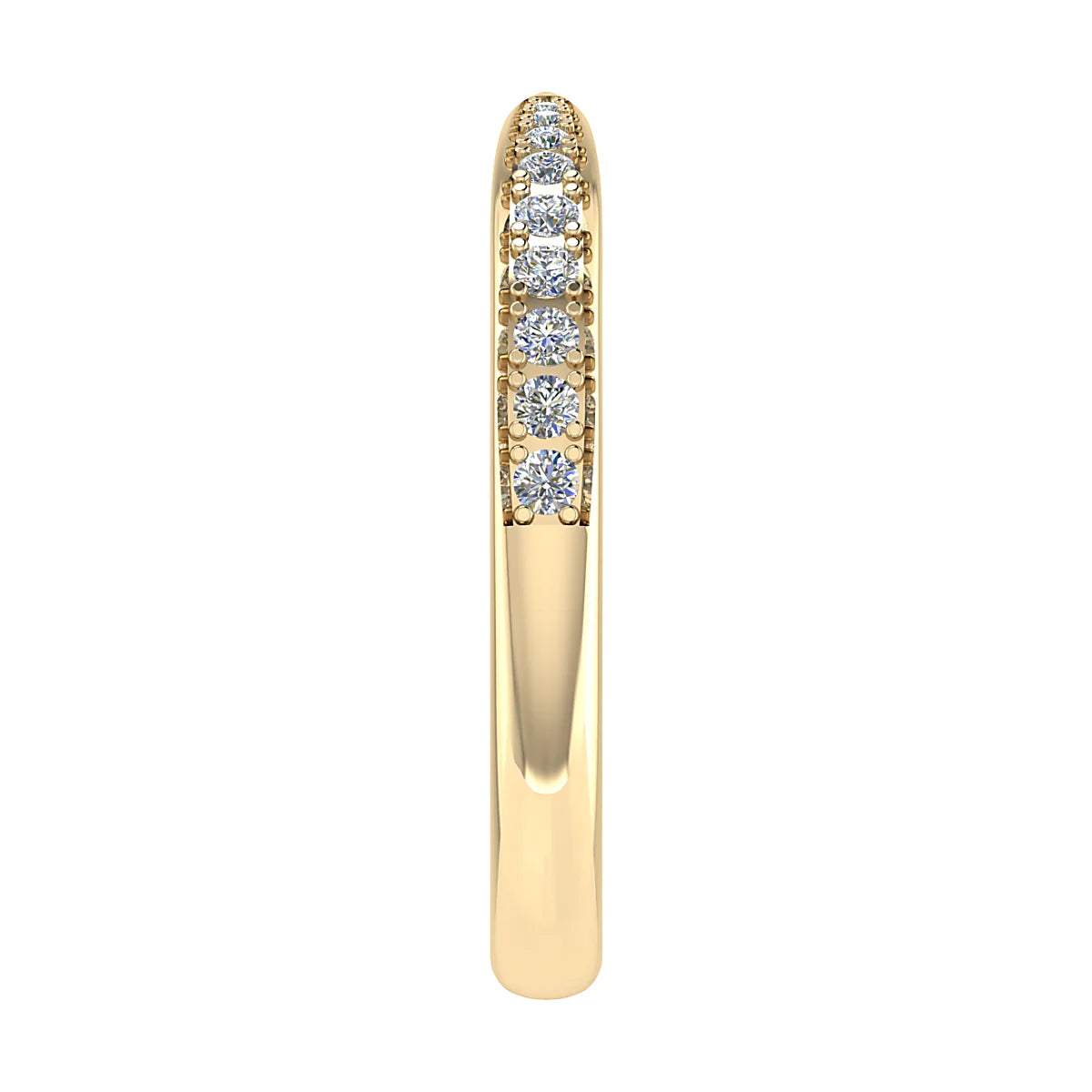 PINCHED GRAIN SET DIAMOND WEDDING ETERNITY RING