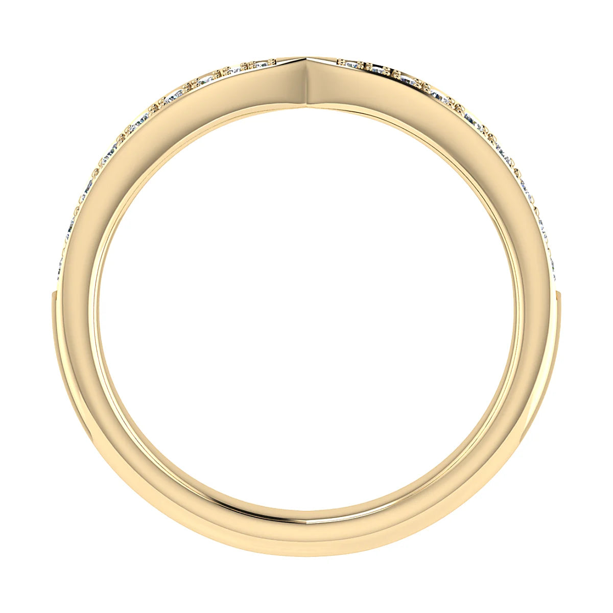 PINCHED GRAIN SET DIAMOND WEDDING ETERNITY RING