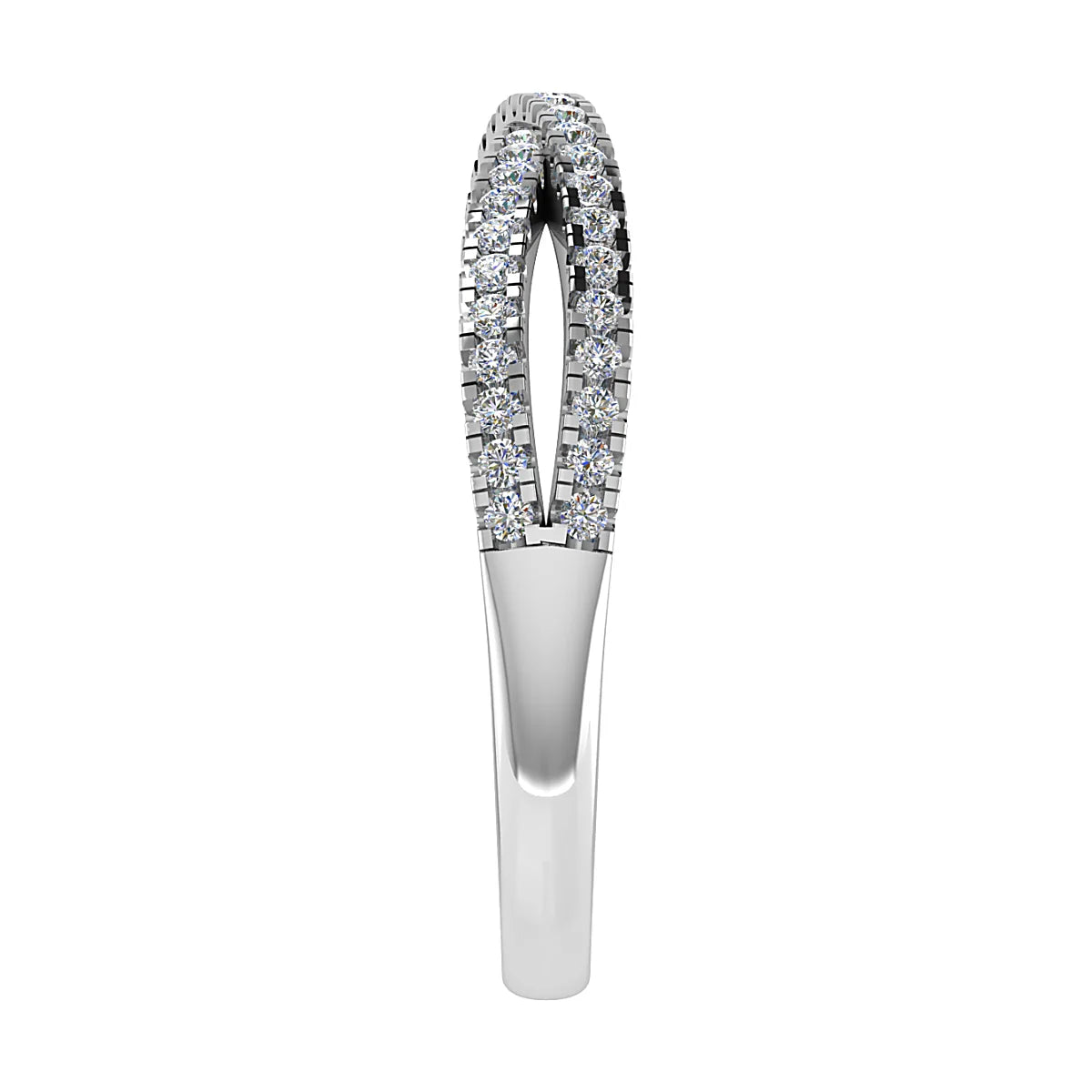 TWIST MICRO CLAW SET DIAMOND WEDDING ETERNITY RING