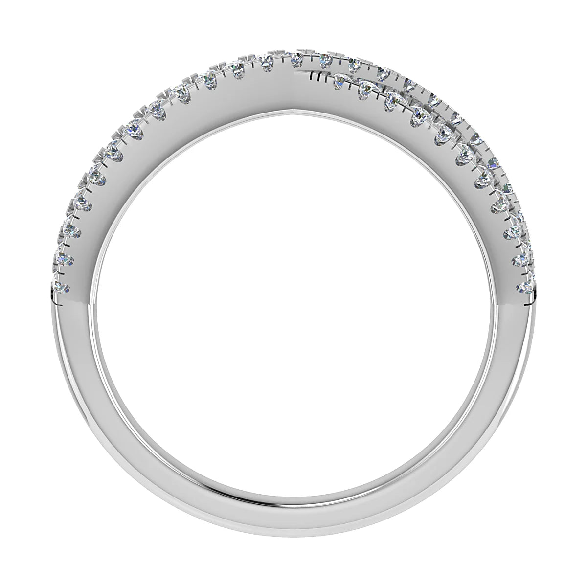 TWIST MICRO CLAW SET DIAMOND WEDDING ETERNITY RING