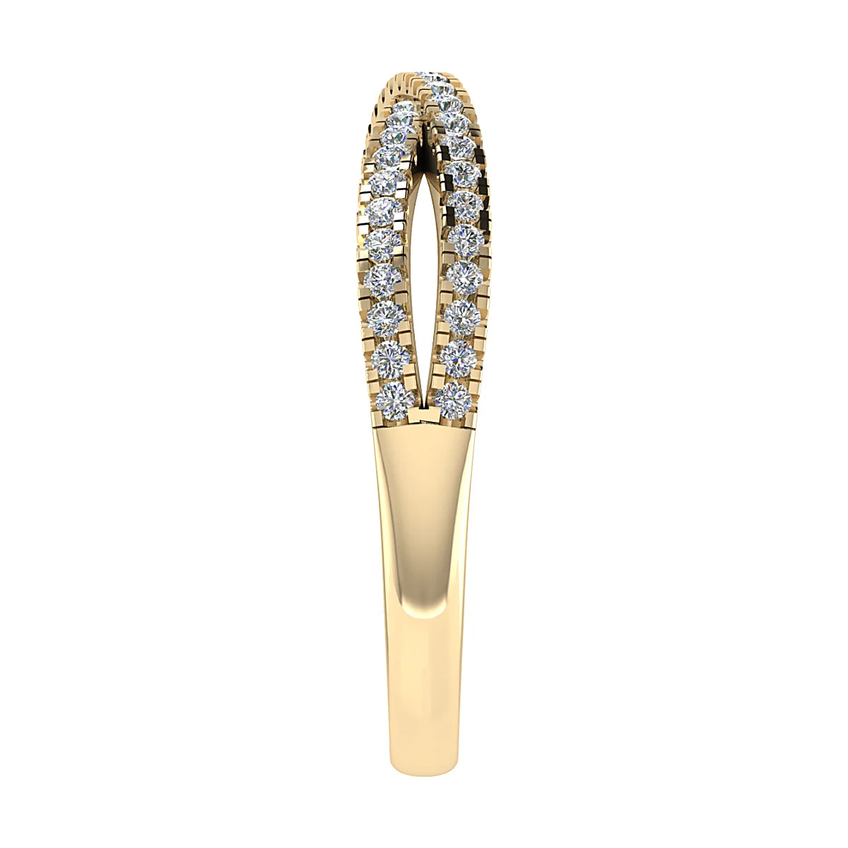 TWIST MICRO CLAW SET DIAMOND WEDDING ETERNITY RING