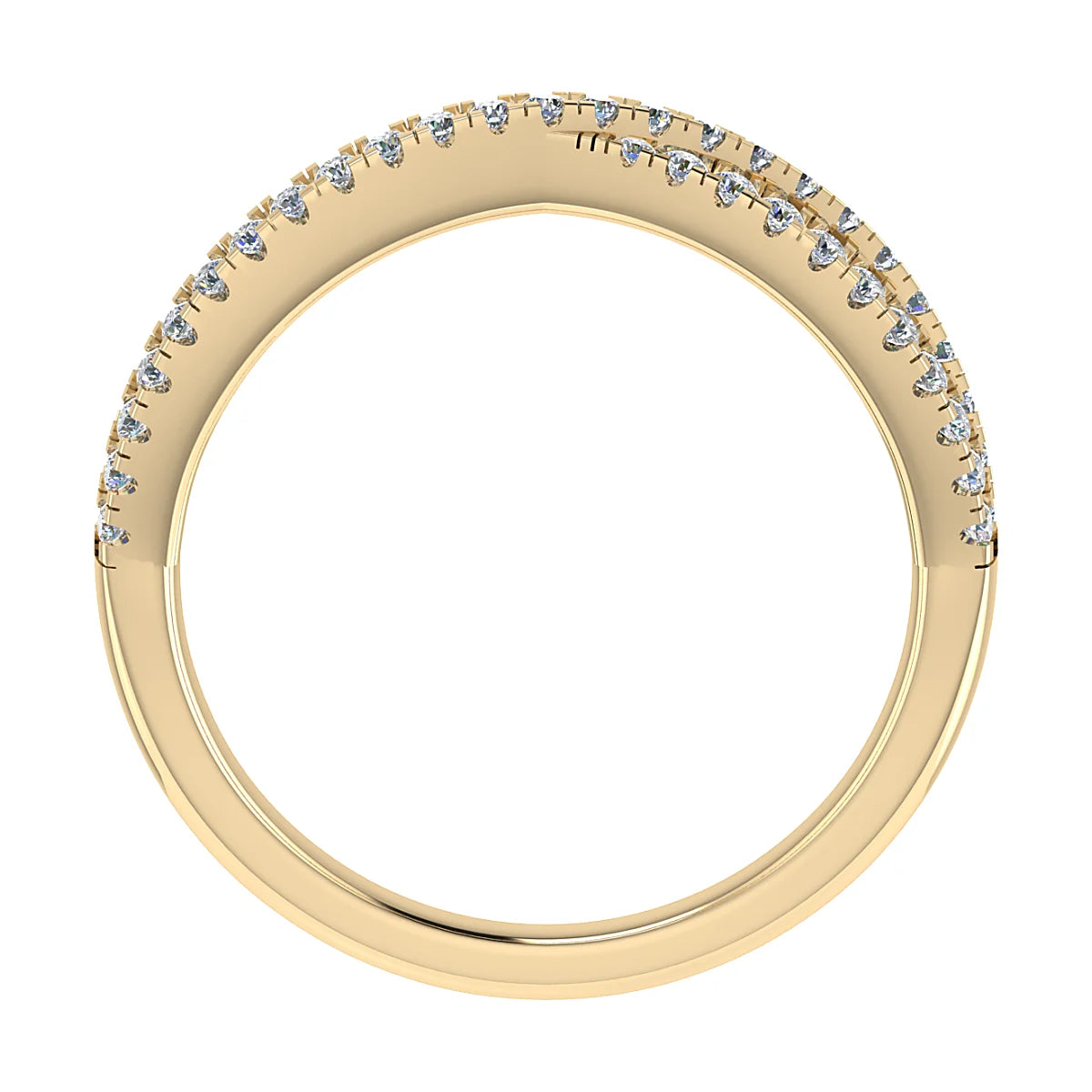 TWIST MICRO CLAW SET DIAMOND WEDDING ETERNITY RING