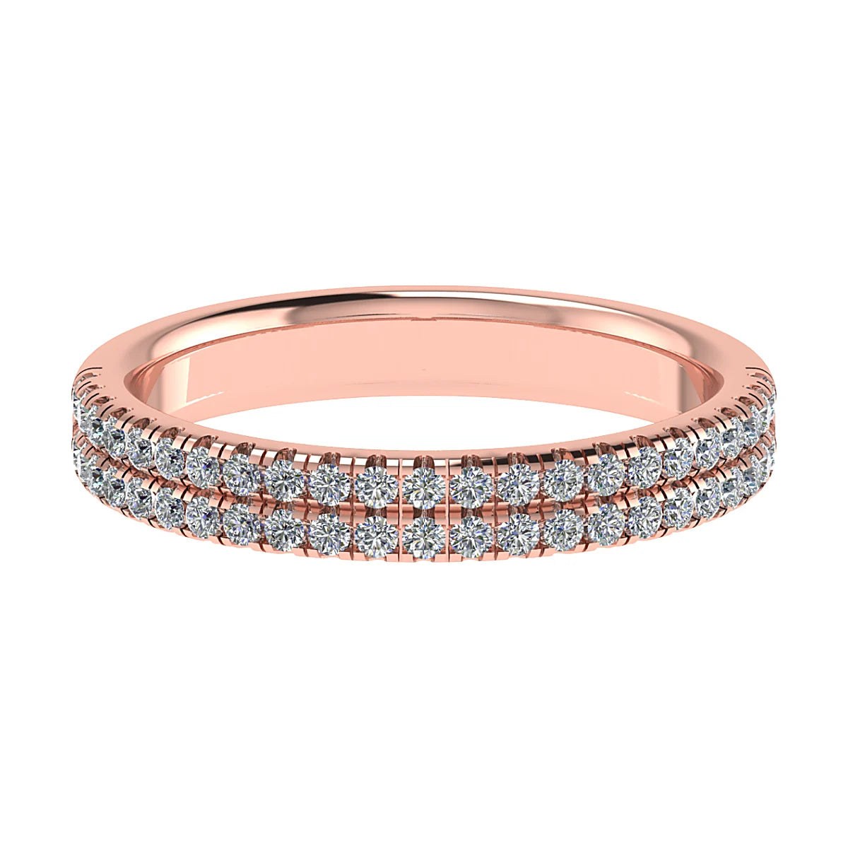 MULTI ROW MICRO CLAW SET DIAMOND WEDDING ETERNITY RING