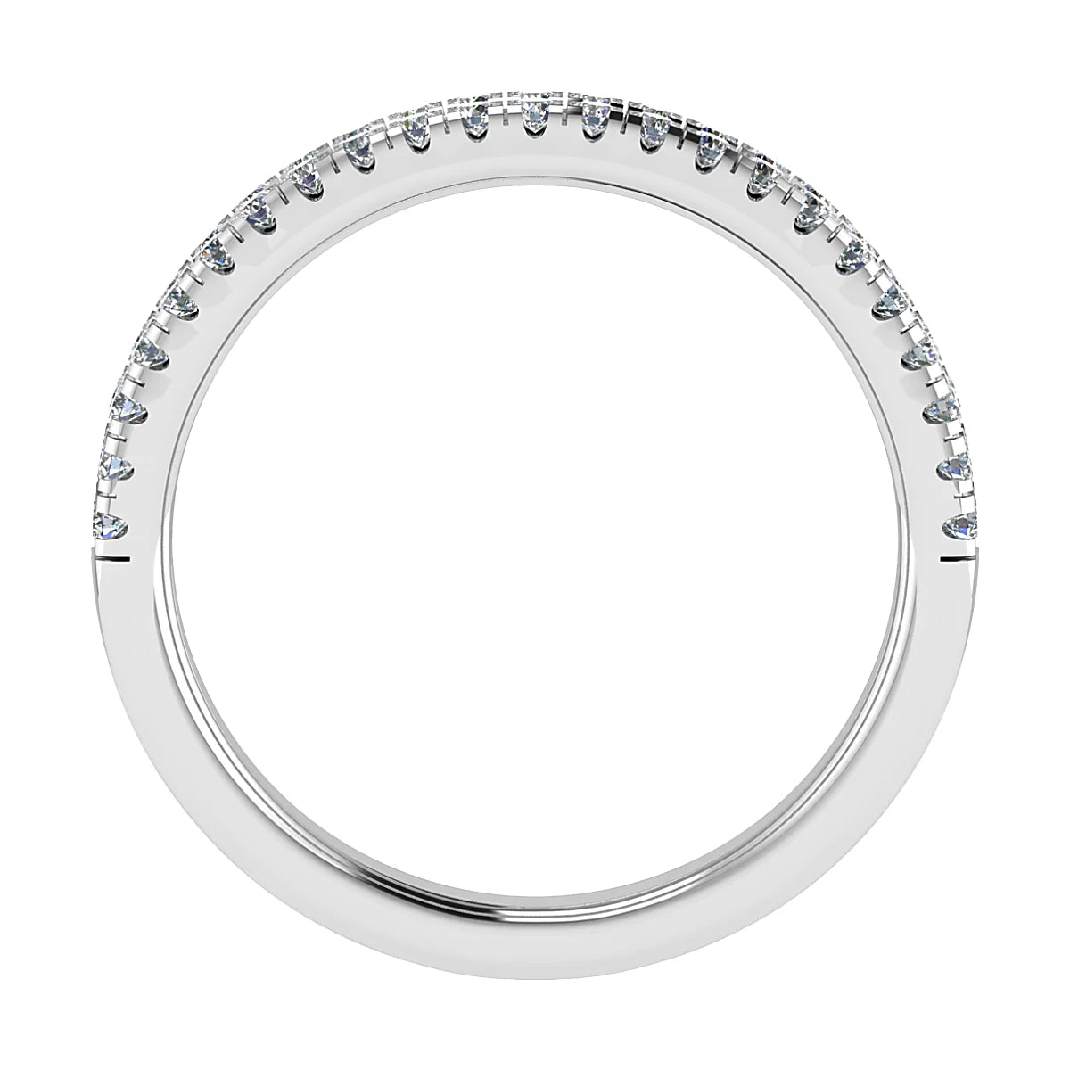 MULTI ROW MICRO CLAW SET DIAMOND WEDDING ETERNITY RING