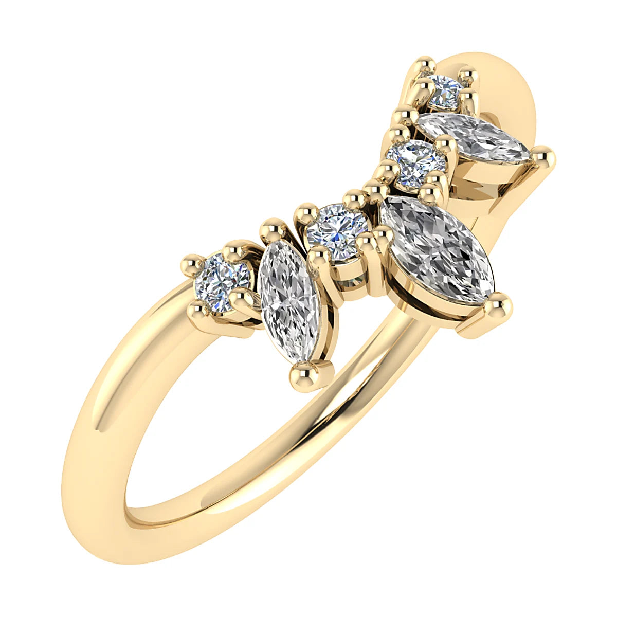 SHAPED DIAMOND TIARA ETERNITY/WEDDING RING