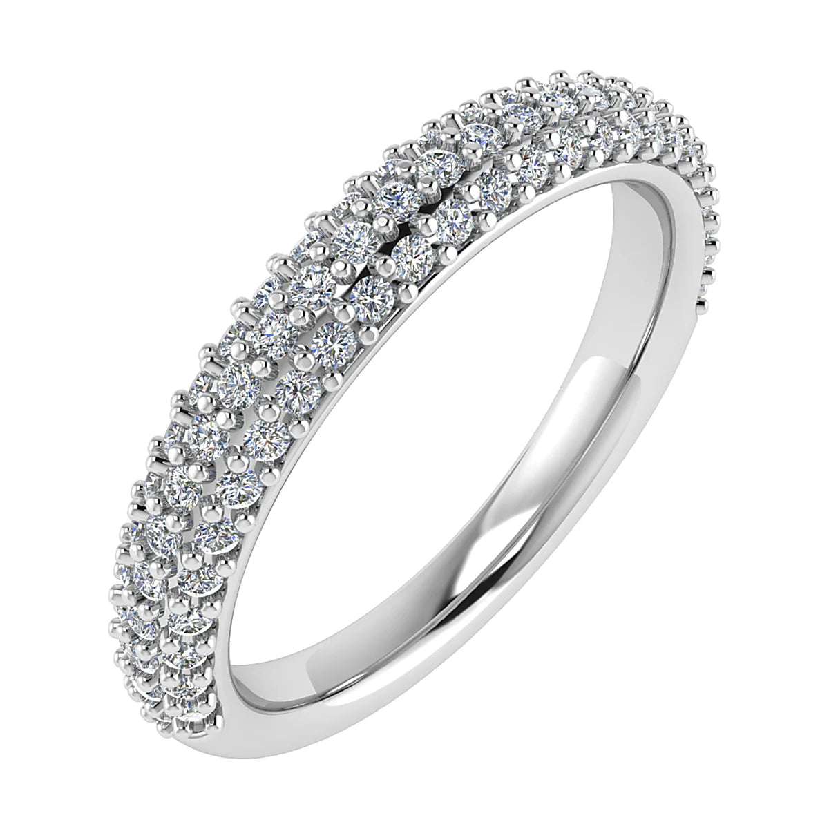 MULTI DIAMOND ROW ETERNITY/WEDDING RING