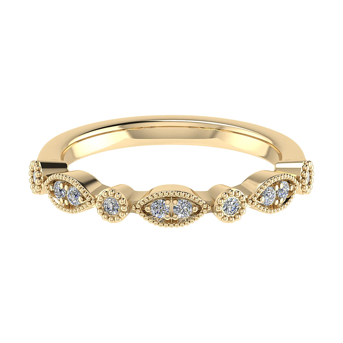 VINTAGE INSPIRED DIAMOND ETERNITY/WEDDING RING