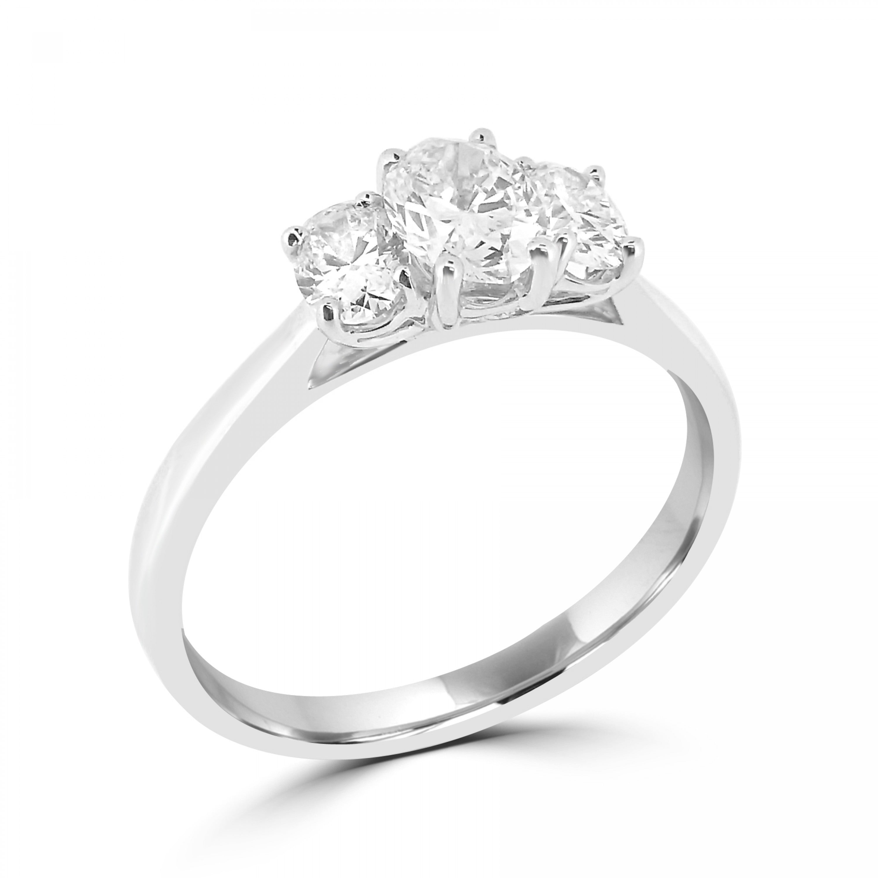 0.40CT OVAL CUT DIAMOND THREE STONE ENGAGEMENT RING- HARROGATE