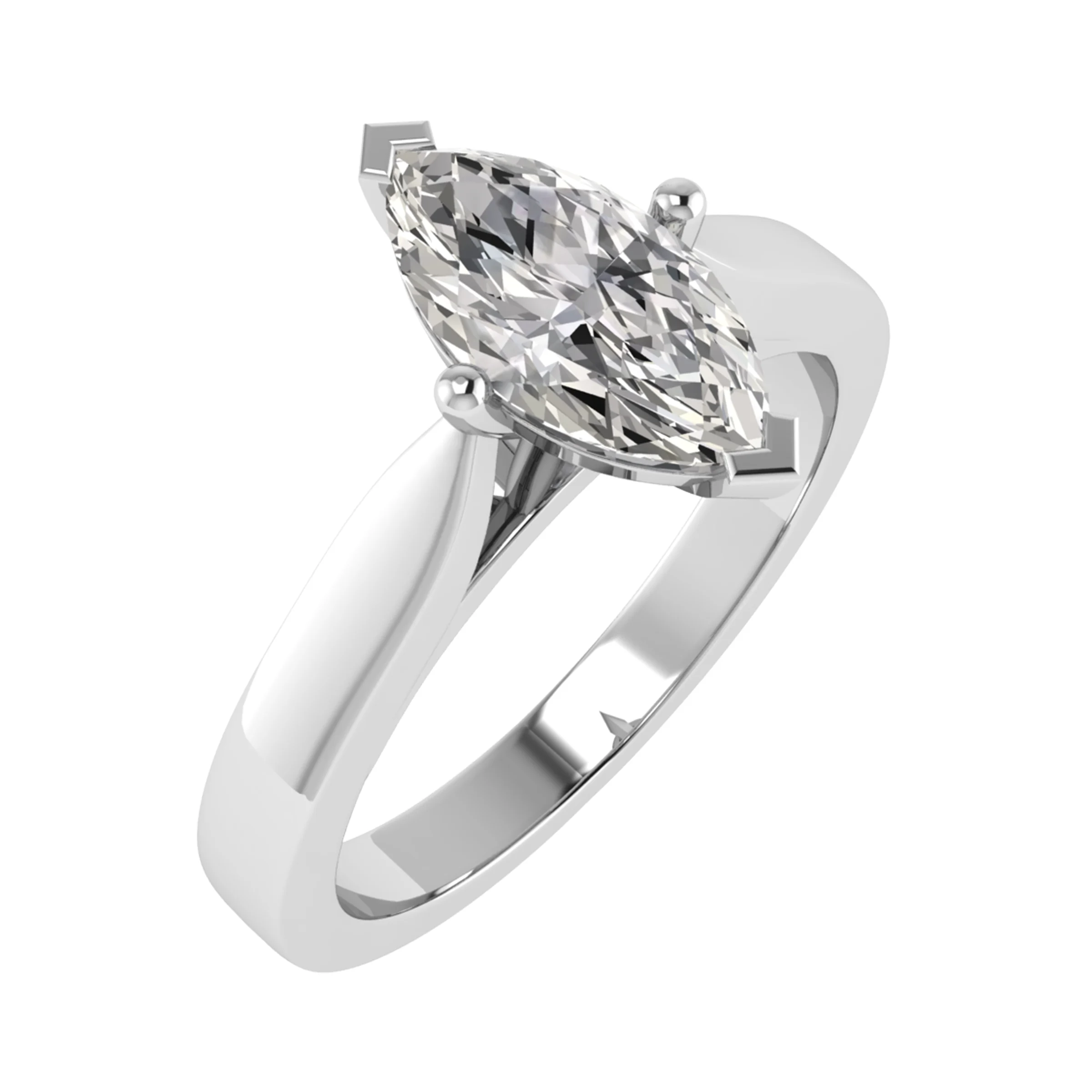 SOLITAIRE MARQUISE CUT DIAMOND ENGAGEMENT RING