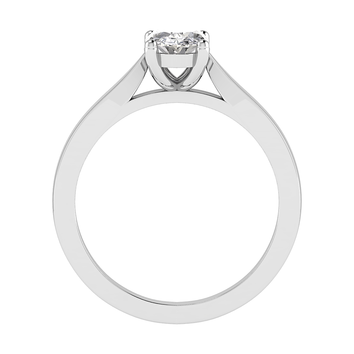 Oval solitaire lab-grown diamond engagement ring, IGI-certified D VS2, available in 9ct, 18ct, or platinum mount – Fogal & Barnes Fine Jewellers Harrogate.