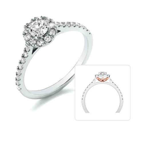 Round Brilliant Cluster Engagement Ring Harrogate Fogal and Barnes Jewellers