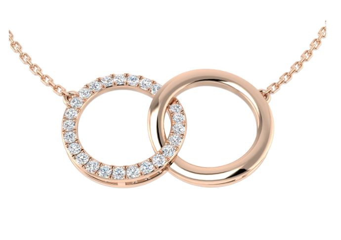 DIAMOND AND GOLD CIRCLE OF LIFE HARROGATE NECKLACE