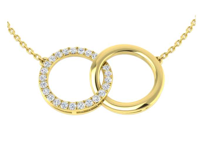 DIAMOND AND GOLD CIRCLE OF LIFE HARROGATE NECKLACE