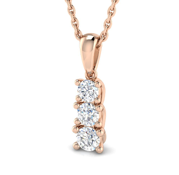 DIAMOND LINE DROP PENDANT NECKLACE