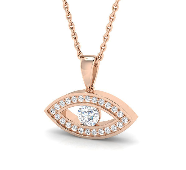 DIAMOND EVIL EYE PENDANT NECKLACE HARROGATE