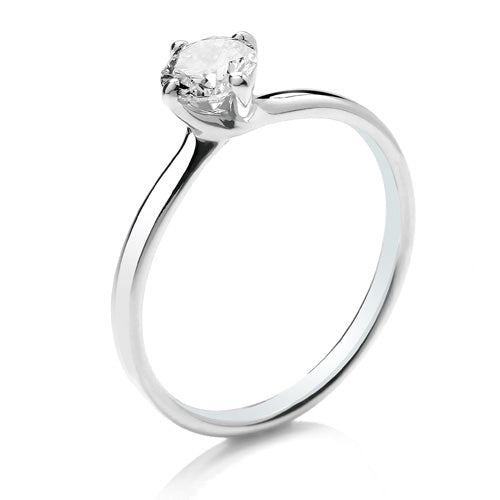 0.50ct Round Brilliant Diamond Twisted Solitaire Mount Fogal and Barnes Jewellers in Harrogate