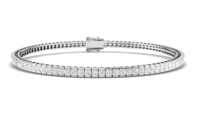 PRINCESS CUT DIAMOND TENNIS BRACELET