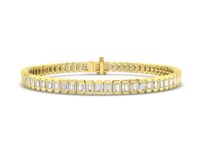 BAGUETTE CUT DIAMOND TENNIS BRACELET