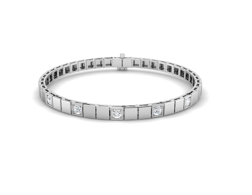 WHITE GOLD AND DIAMOND TENNIS BRACELET