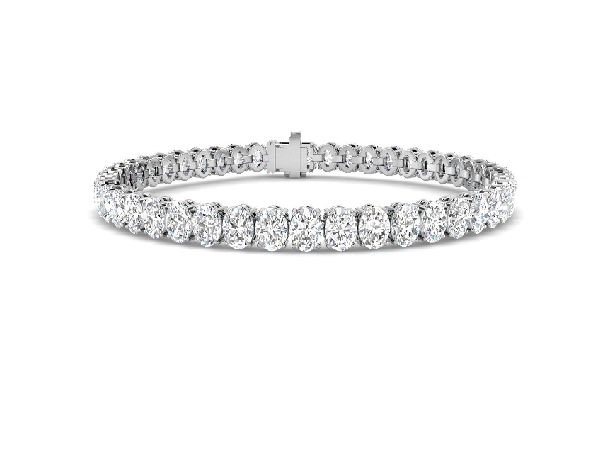 BREATH TAKING OVAL DIAMOND TENNIS BRACELET