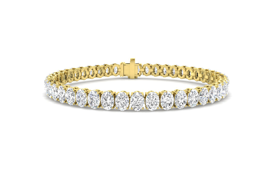 BREATH TAKING OVAL DIAMOND TENNIS BRACELET