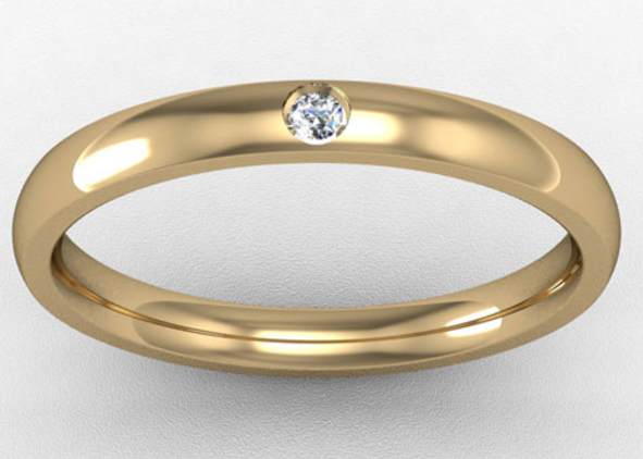 2.5MM DIAMOND SET WEDDING RING