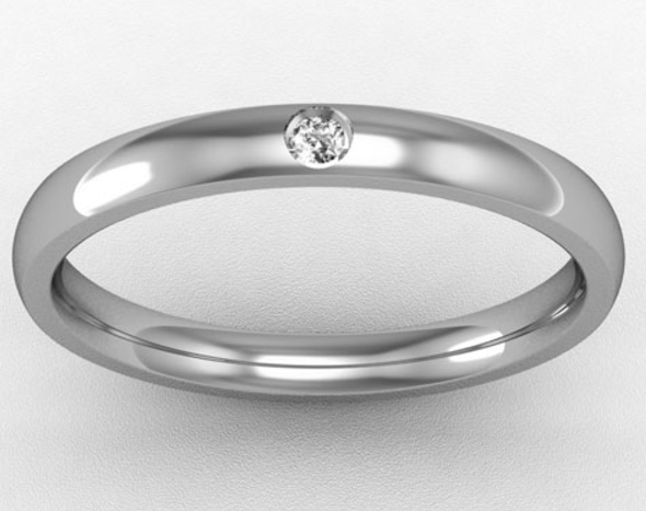 2.5MM DIAMOND SET WEDDING RING