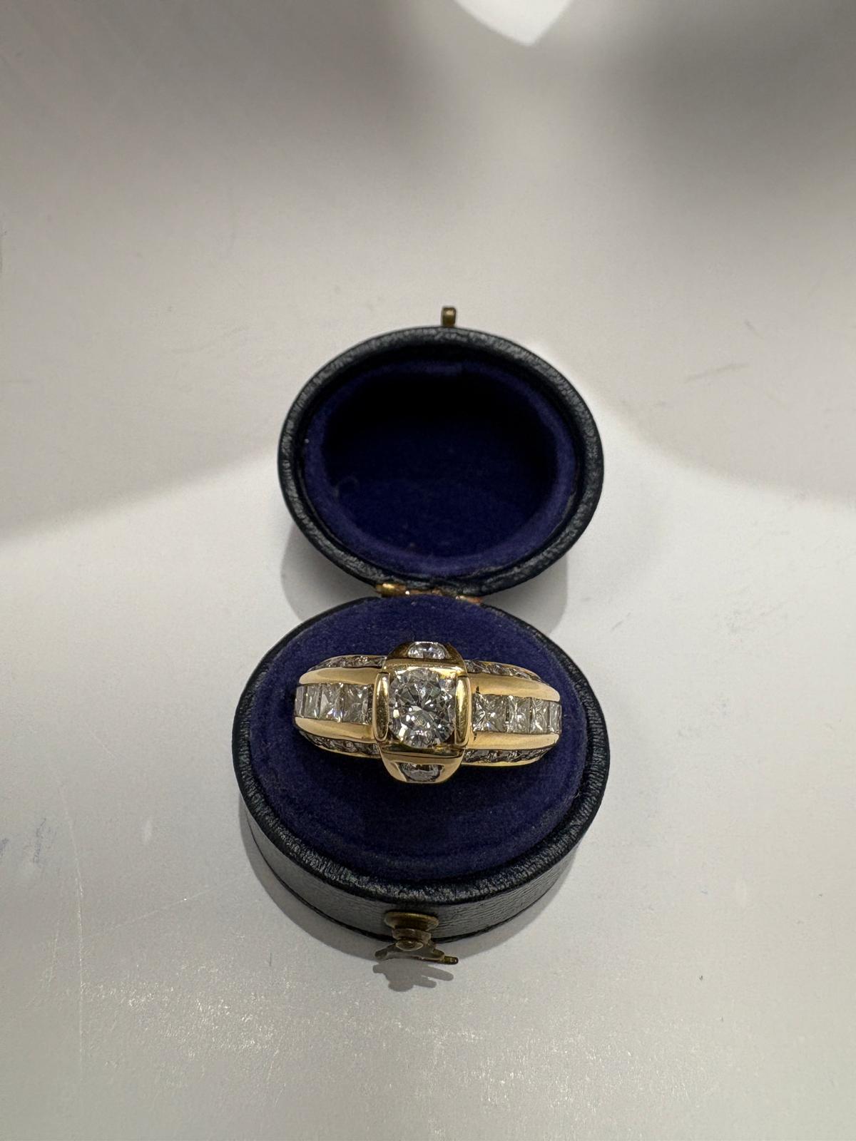 18ct yellow gold diamond solitaire ring second hand harrogate