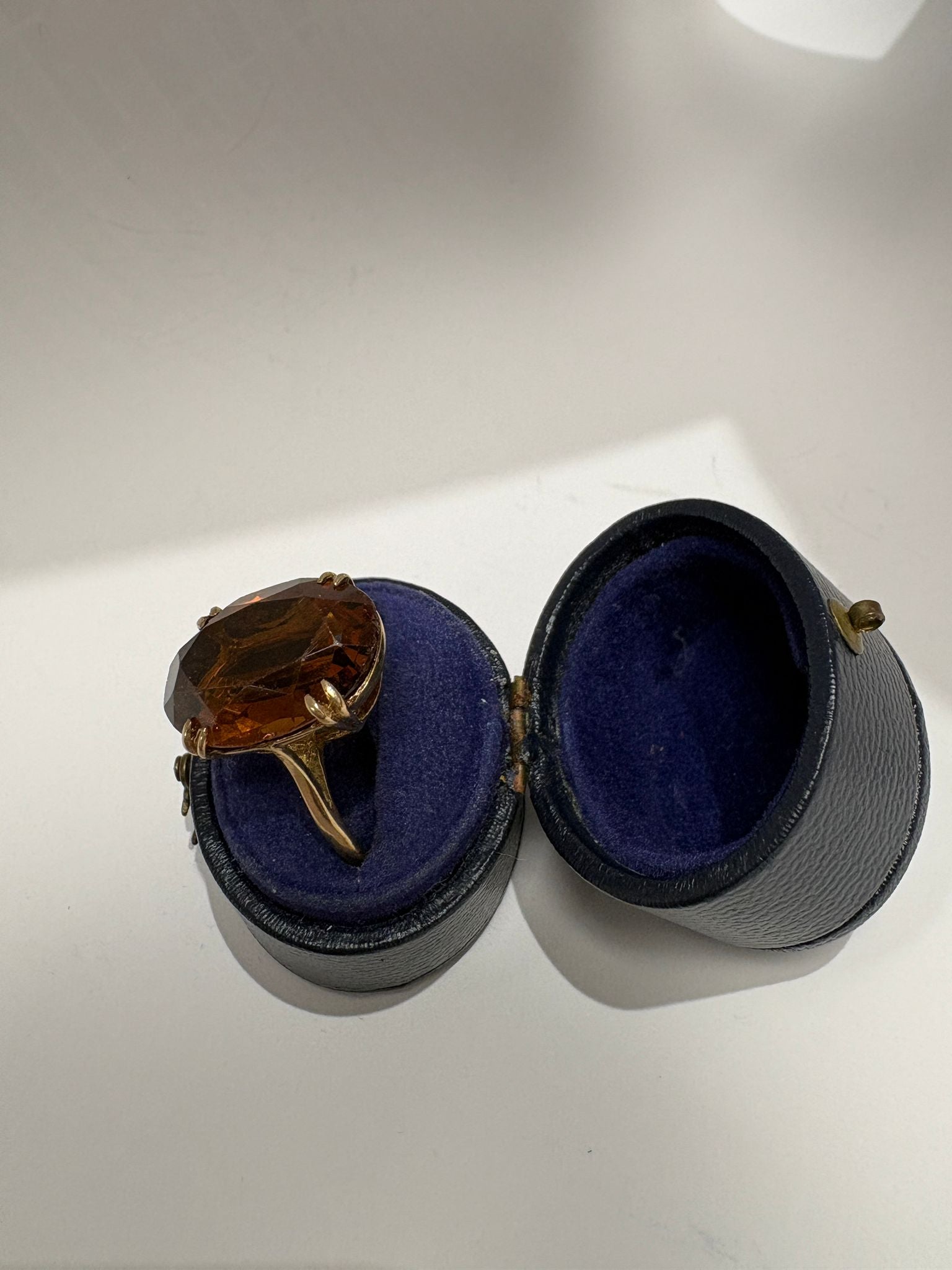 second hand orange stone yellow gold ring harrogate