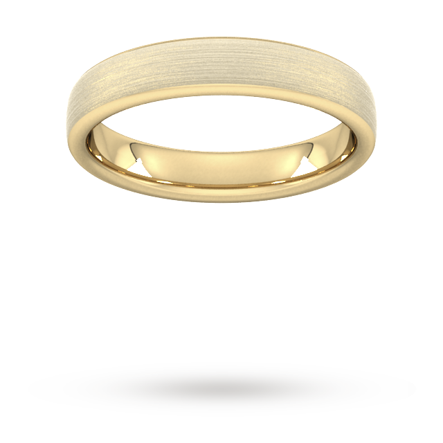PLAIN TRADITIONAL SLIGHT COURT BRUSHED MATT MEN'S WEDDING RING