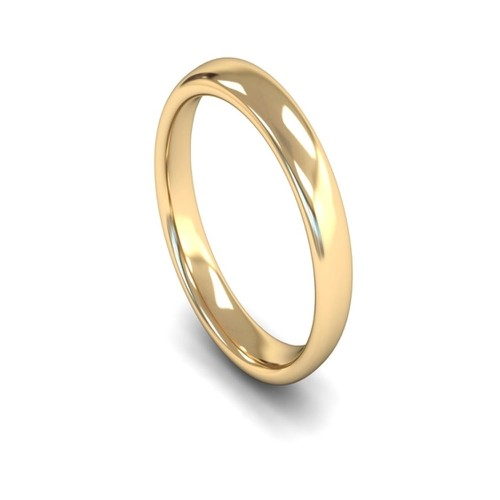 PLAIN TRADITIONAL SLIGHT COURT MEN'S WEDDING  RING