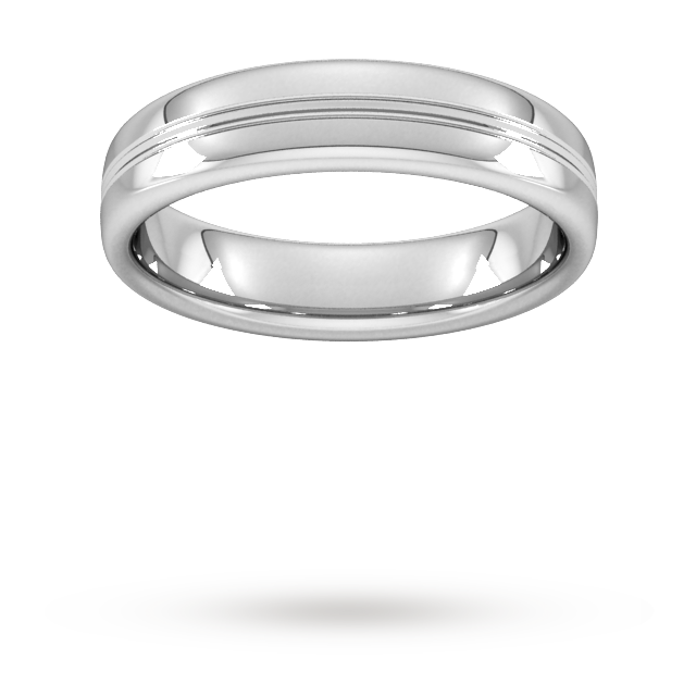 PLAIN TRADITIONAL SLIGHT COURT GROOVED CENTRE MEN'S WEDDING RING