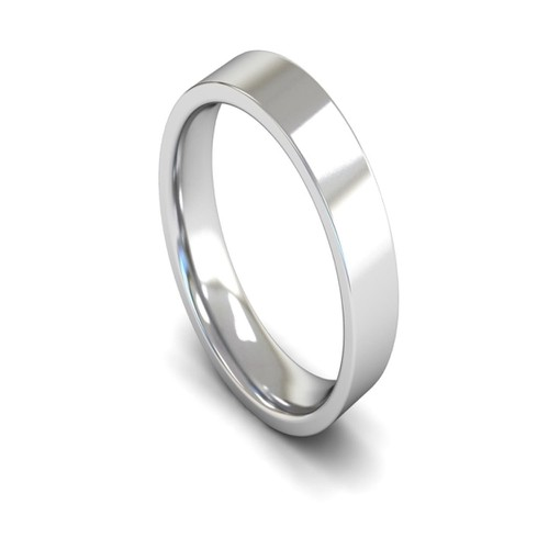 PLAIN TRADITIONAL FLAT COURT FLAT EGDED MEN'S WEDDING RING