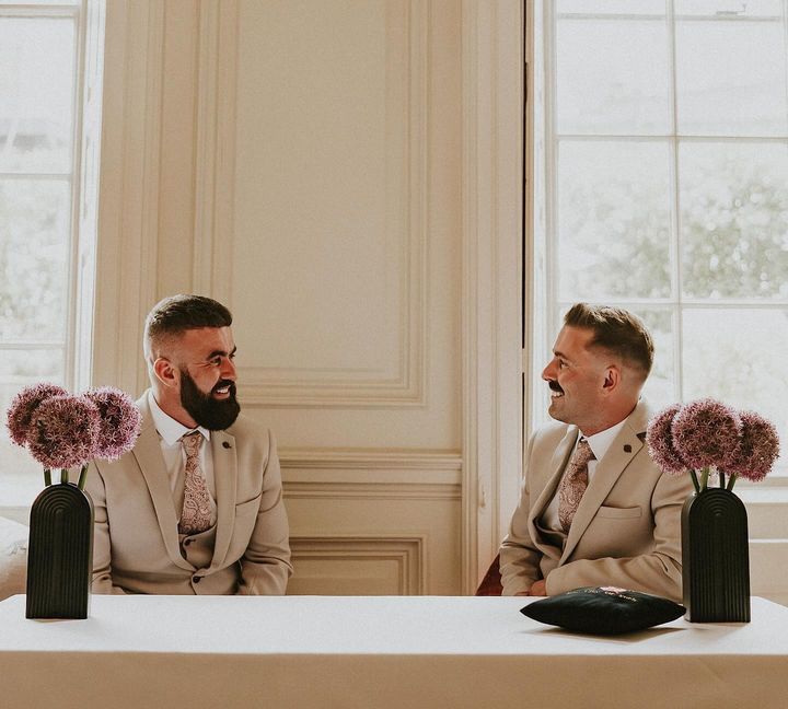 same sex wedding and engagement rings in Harrgate, jewellers in the UK. Fogal and Barnes