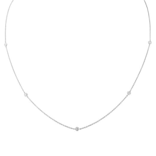 9K WHITE GOLD DIAMOND NECKLACE- HARROGATE