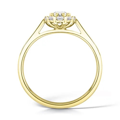 OVAL CUT DIAMOND CLUSTER ENGAGEMENT RING