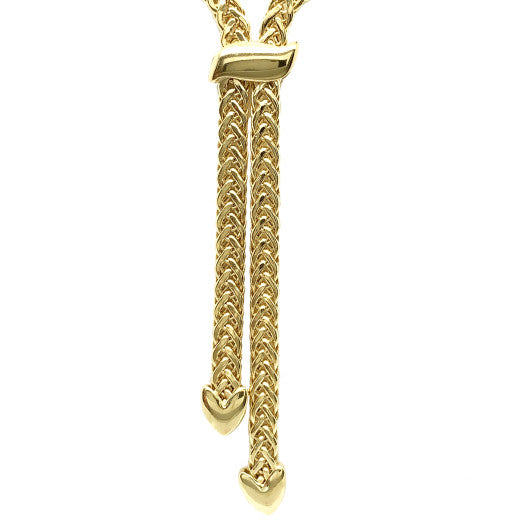 9K YELLOW GOLD LARIAT NECKLACE- HARROGATE