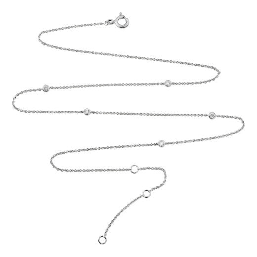 9K WHITE GOLD DIAMOND NECKLACE- HARROGATE