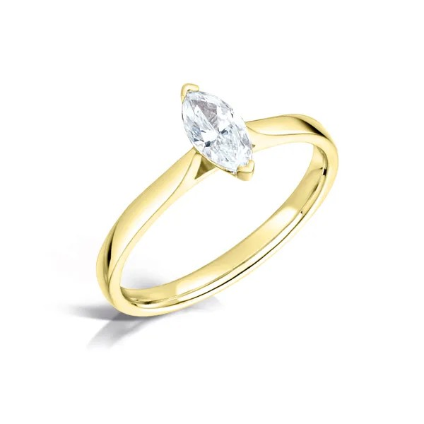 MARQUISE CUT DIAMOND SOLITAIRE  ENGAGEMENT RING
