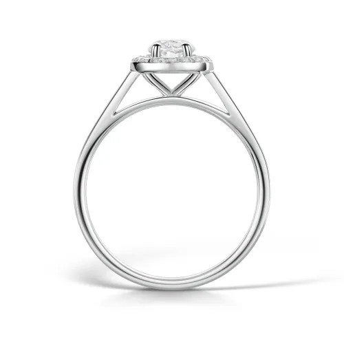 OVAL CUT DIAMOND HALO CLUSTER ENGAGEMENT RING