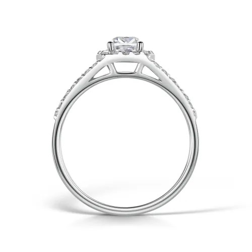 OVAL CUT DIAMOND HALO CLUSTER ENGAGEMENT RING