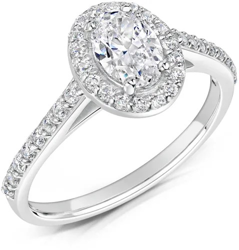 OVAL CUT DIAMOND HALO ENGAGEMENT RING