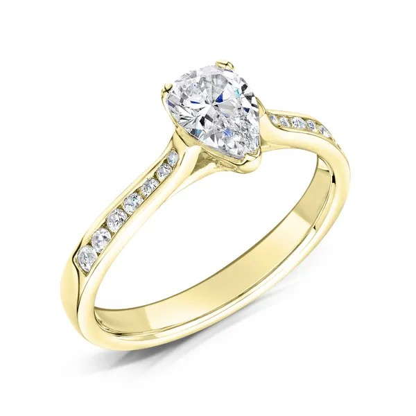 PEAR CUT DIAMOND SOLITAIRE ENGAGEMENT RING