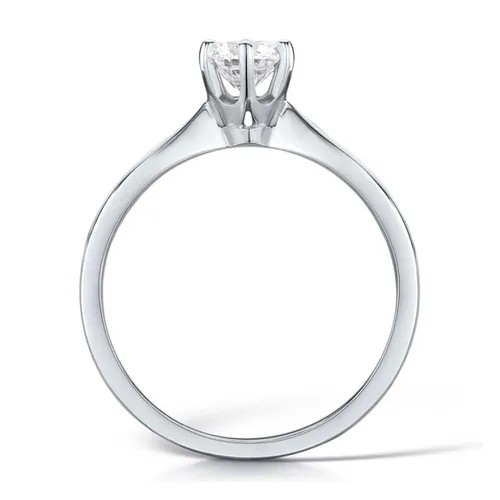 Round Brilliant Diamond Center Solitaire with diamond band engagement ring Harrogate Fogal and Barnes Fine Jewellers