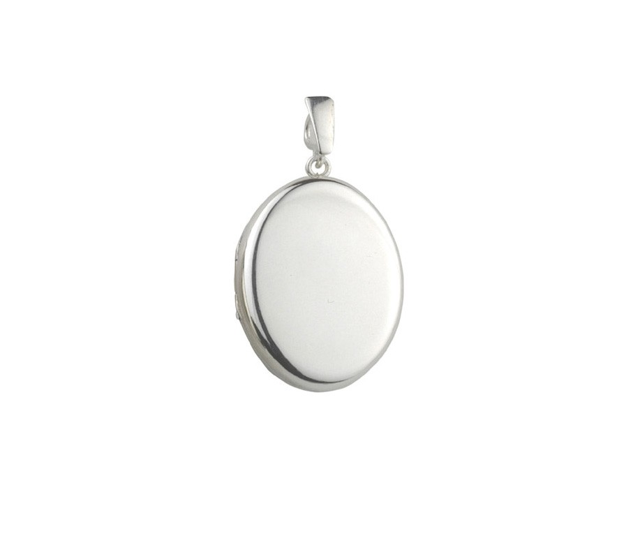 ELEGANT STERLING SILVER PLAIN OVAL LOCKET - HARROGATE