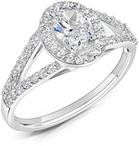OVAL CUT DIAMOND HALO CLUSTER ENGAGEMENT RING